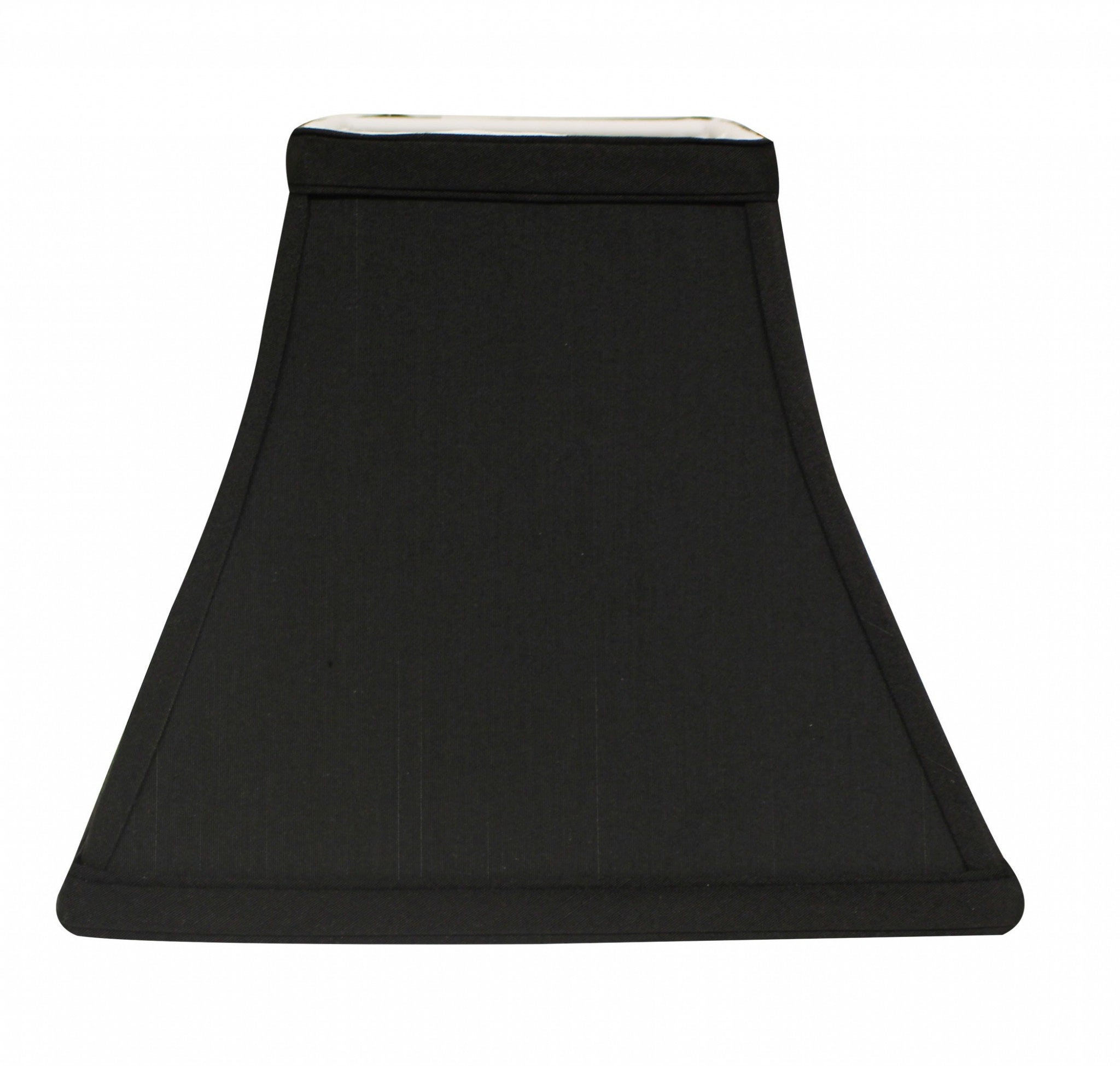10" Black with White Lining Square Bell Shantung Lampshade - Homeroots - Flyclothing LLC