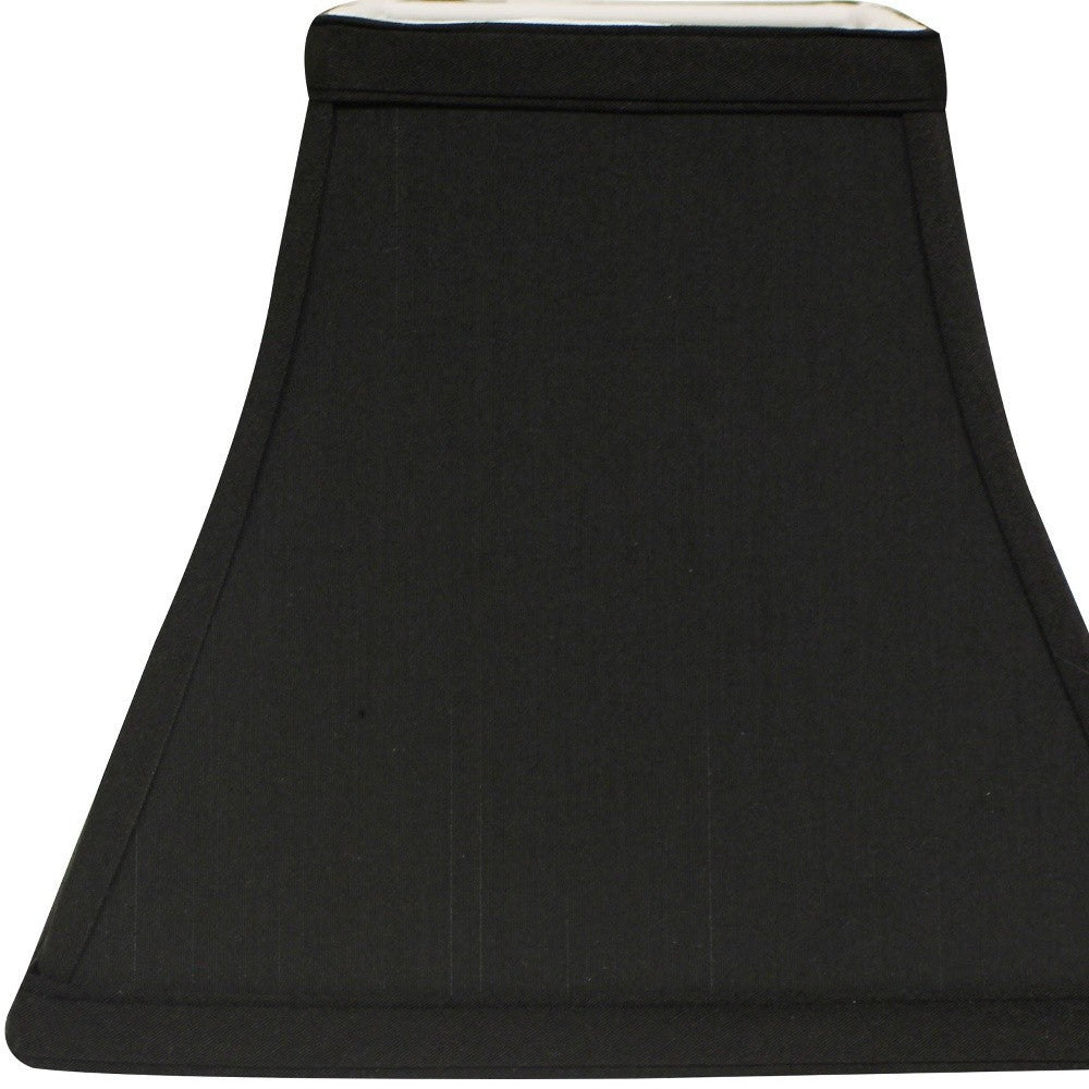 10" Black with White Lining Square Bell Shantung Lampshade - Homeroots - Flyclothing LLC