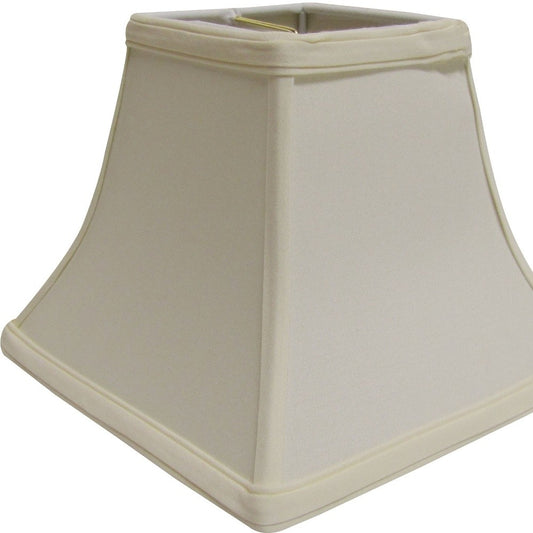 14" Ivory Square Bell No Slub Lampshade - Homeroots