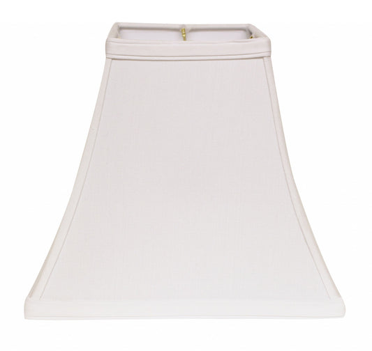 14" White Squre Bell No Slub Lampshade - Homeroots