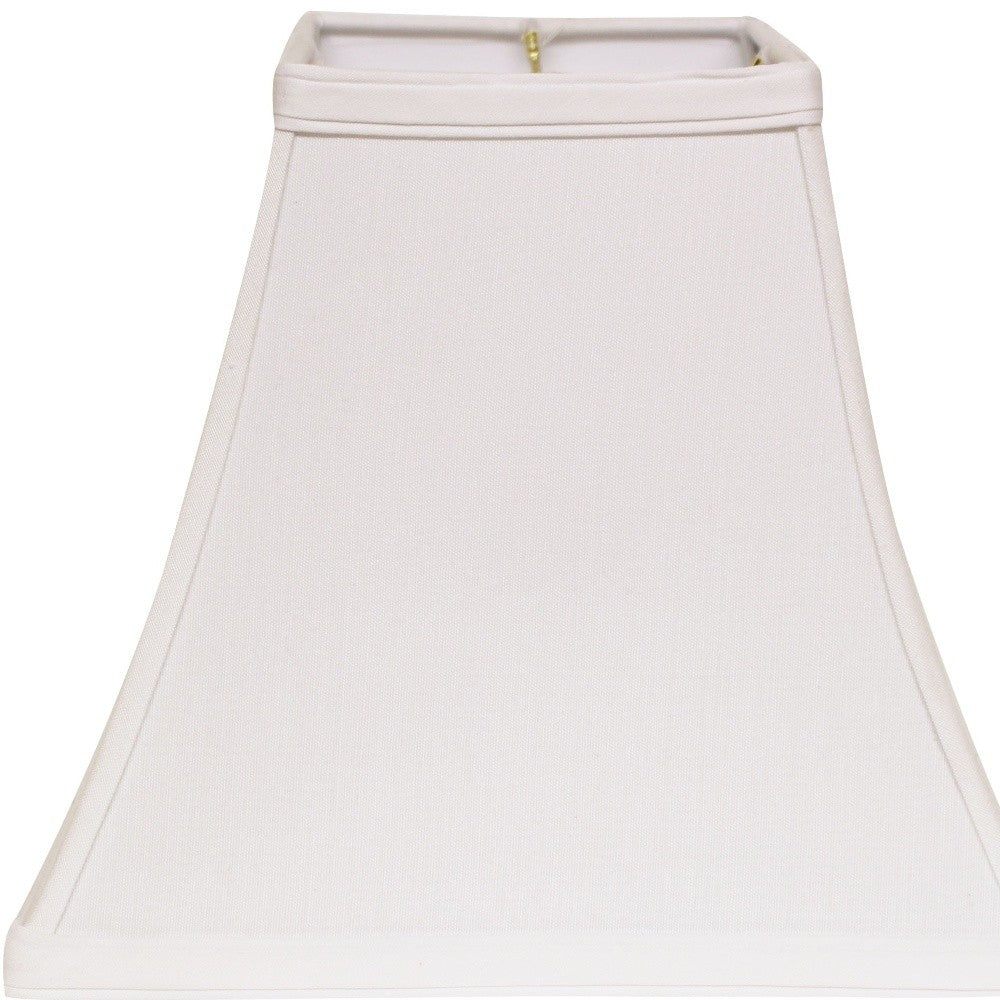 14" White Squre Bell No Slub Lampshade - Homeroots - Flyclothing LLC