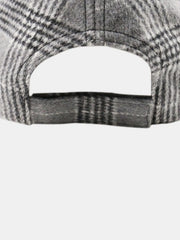 Plaid Adjustable Cotton Baseball Cap - Trendsi