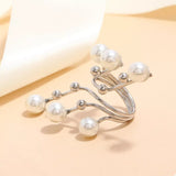 Alloy Pearl Bypass Ring - Trendsi - Flyclothing LLC