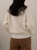 Button-Decorated Round Neck Sweater - Trendsi - Flyclothing LLC