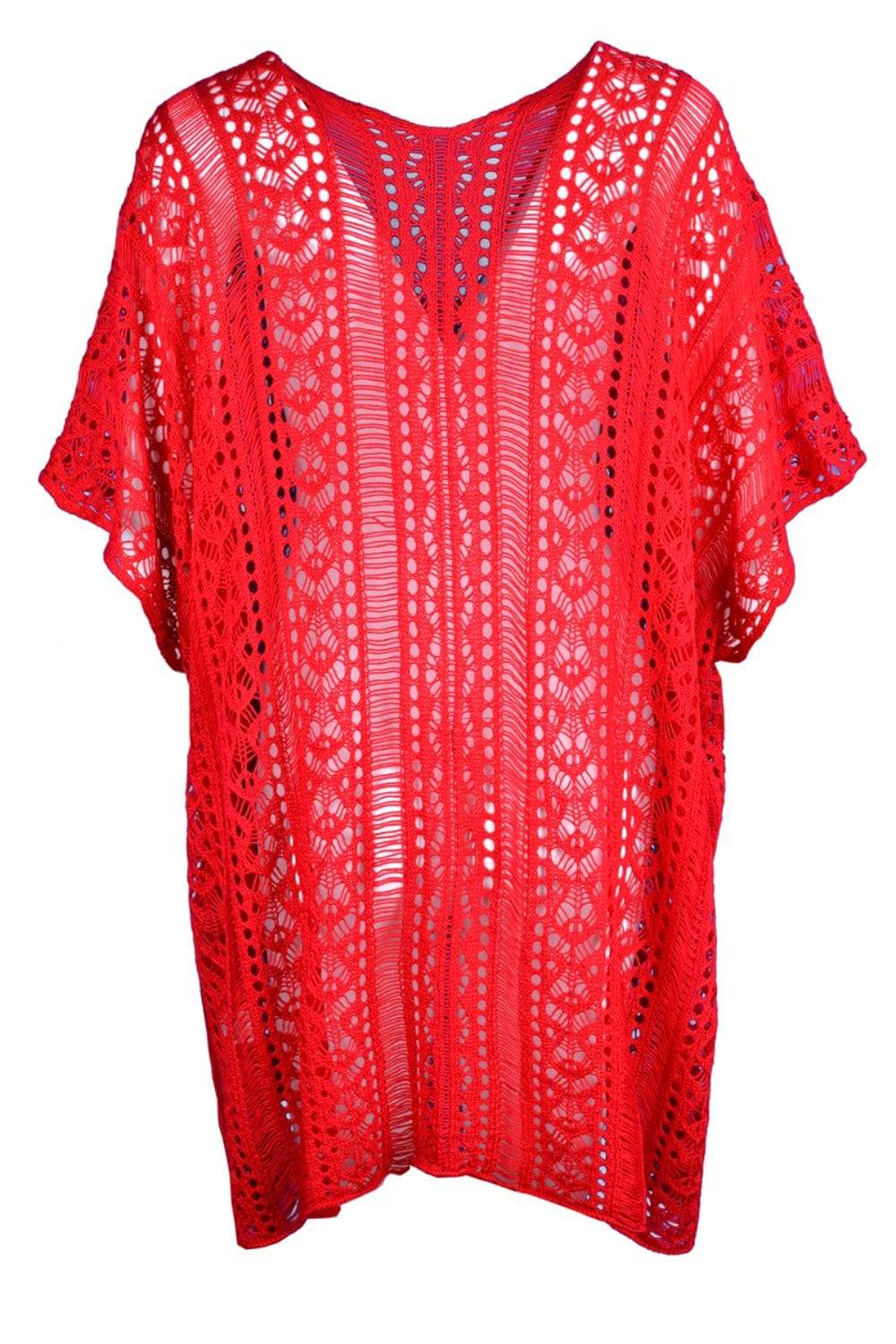 Cutout V-Neck Cover-Up with Tassel - Trendsi - Flyclothing LLC