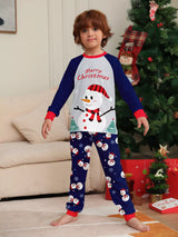 Full Size Family Matching Christmas Snowman Print Pajama Set Plus Size - Trendsi - Flyclothing LLC