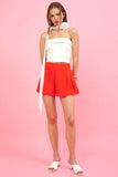 Mittoshop Side Invisible Zipper Pleated Shorts - Trendsi
