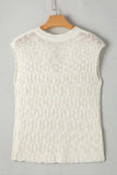 Notched Cap Sleeve Knit Top - Trendsi - Flyclothing LLC