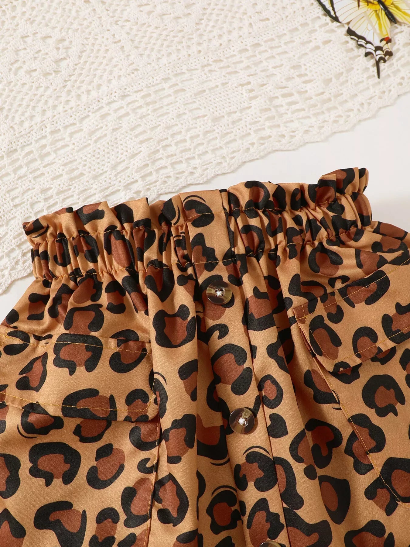 Children's Leopard Graphic Tee & Skirt Set - Trendsi - Flyclothing LLC