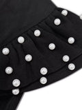 Pearl Embellished Shoulder Zip Up Jacket - Trendsi - Flyclothing LLC