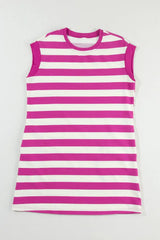 Stripe Cap Sleeve Pocketed Shift Tee Dress - Trendsi - Flyclothing LLC