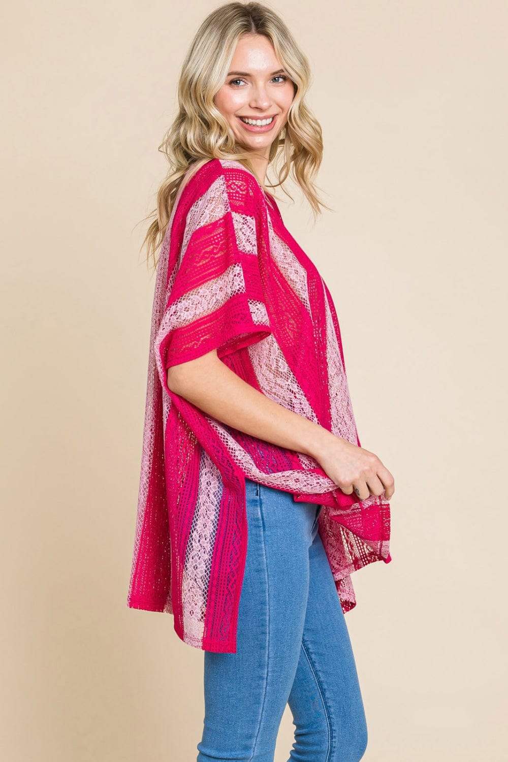 Cotton Bleu by Nu Label V Neck Drop Shoulder Oversize Top - Trendsi - Flyclothing LLC