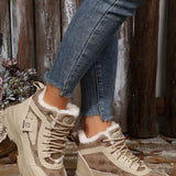 Plush Lined Ankle Boots - Trendsi - Flyclothing LLC