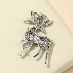 Alloy Reindeer Brooch - Trendsi