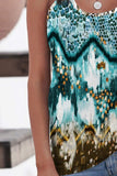 Printed Scoop Neck Wide Strap Tank - Trendsi - Flyclothing LLC