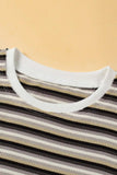Striped Round Neck Short Sleeve Top and Pants Set - Trendsi - Flyclothing LLC