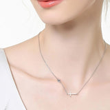 Cross 925 Sterling Silver Moissanite Necklace - Trendsi