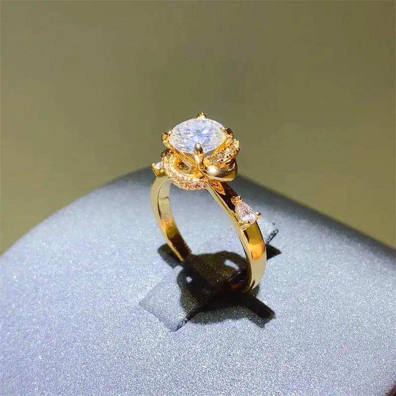 1 Carat Moissanite Zircon 925 Sterling Silver Ring - Trendsi - Flyclothing LLC