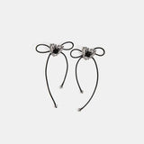 Stainless Steel Wax Rope Heart Earrings - Trendsi