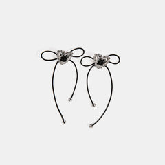 Stainless Steel Wax Rope Heart Earrings - Trendsi