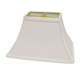 12" White Rectangle Bell No Slub Lampshade - Homeroots