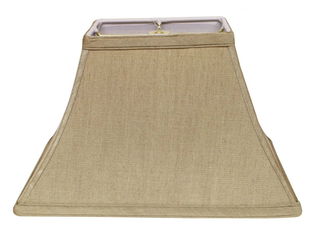 12" Pale Brown Rectangle Bell No Slub Lampshade - Homeroots - Flyclothing LLC
