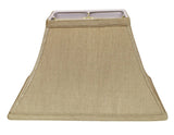12" Pale Brown Rectangle Bell No Slub Lampshade - Homeroots
