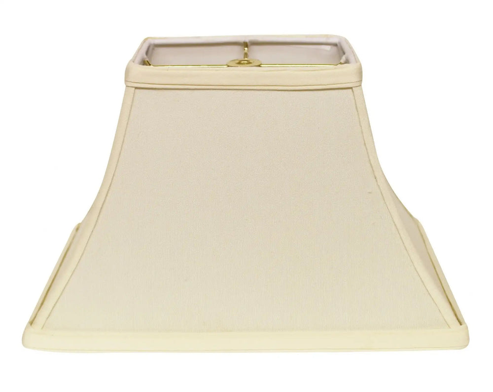 14" Ivory Rectangle Bell No Slub Lampshade - Homeroots