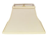14" Ivory Rectangle Bell No Slub Lampshade - Homeroots
