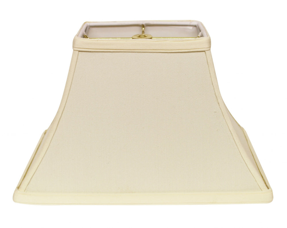 14" Ivory Rectangle Bell No Slub Lampshade - Homeroots - Flyclothing LLC
