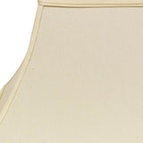 14" Ivory Rectangle Bell No Slub Lampshade - Homeroots