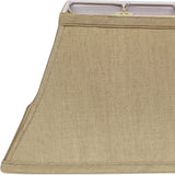 16" Pale Brown Rectangle Bell No Slub Lampshade - Homeroots