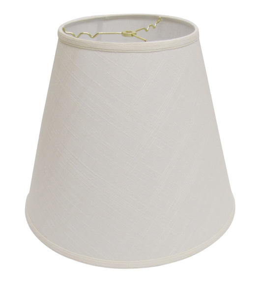 16" Off White Deep Empire Linen Lampshade - Homeroots
