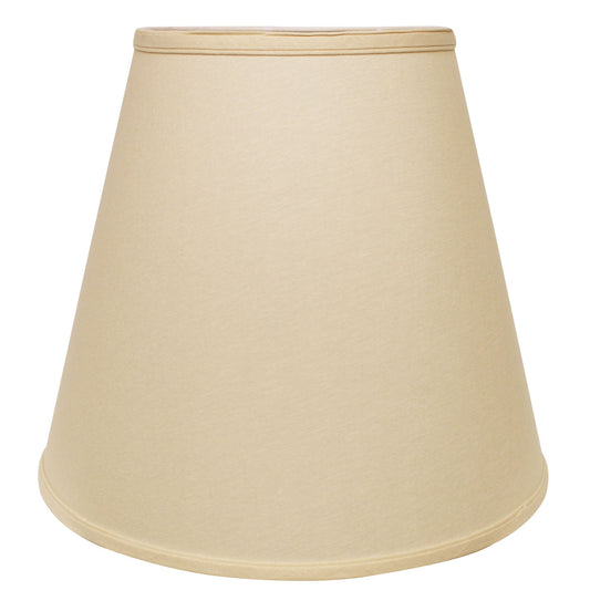 16" Parchment Biege Deep Empire Linen Lampshade - Homeroots