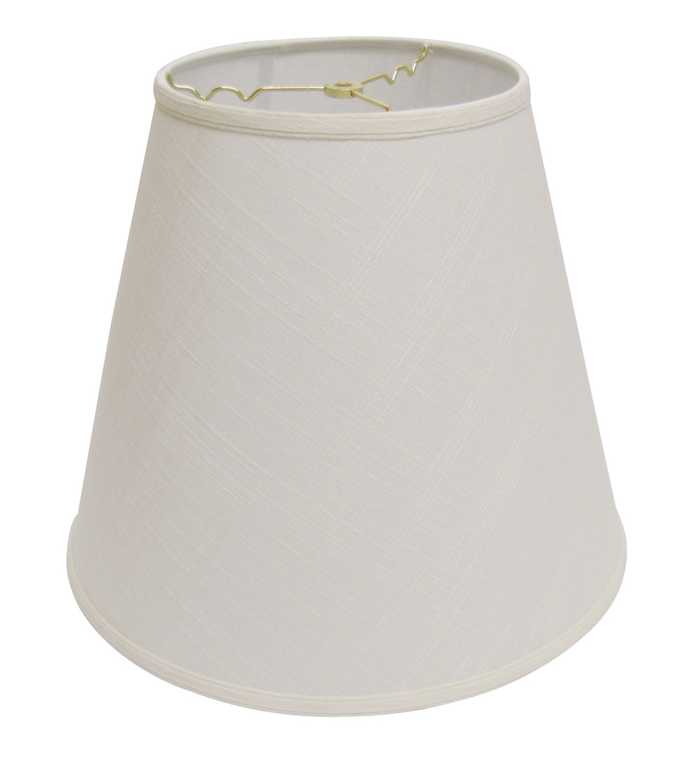 18" White Deep Empire Linen Lampshade - Homeroots