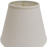 14" White Empire Deep Slanted Linen Lampshade - Homeroots