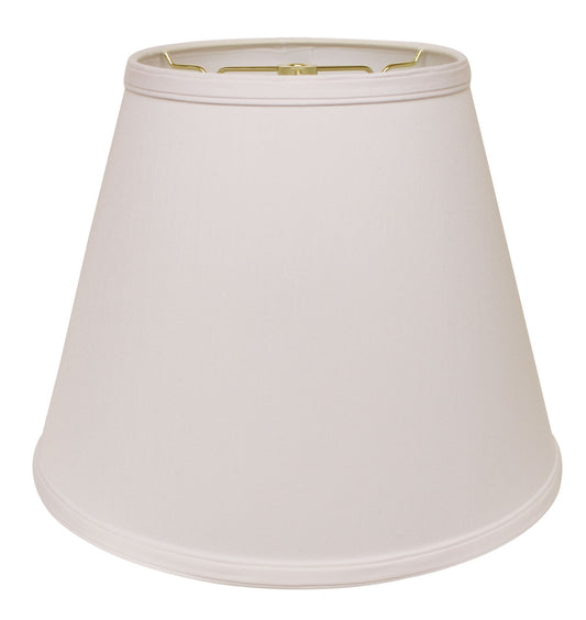 14" White Empire Deep Slanted No Slub Lampshade - Homeroots