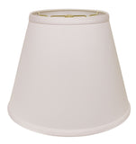 14" White Empire Deep Slanted No Slub Lampshade - Homeroots