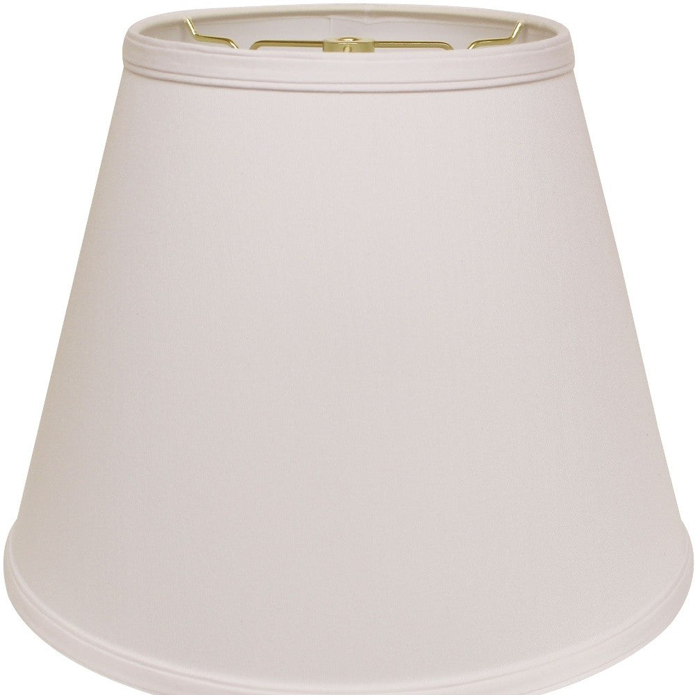 14" White Empire Deep Slanted No Slub Lampshade - Homeroots - Flyclothing LLC