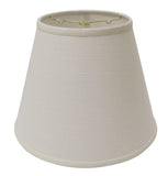 16" White Empire Deep Slanted Linen Lampshade - Homeroots