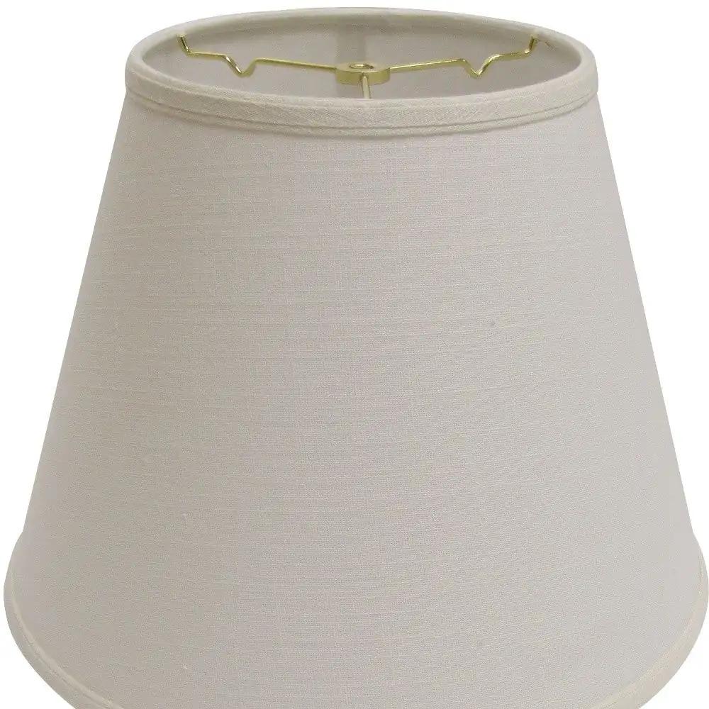 16" White Empire Deep Slanted Linen Lampshade - Homeroots - Flyclothing LLC