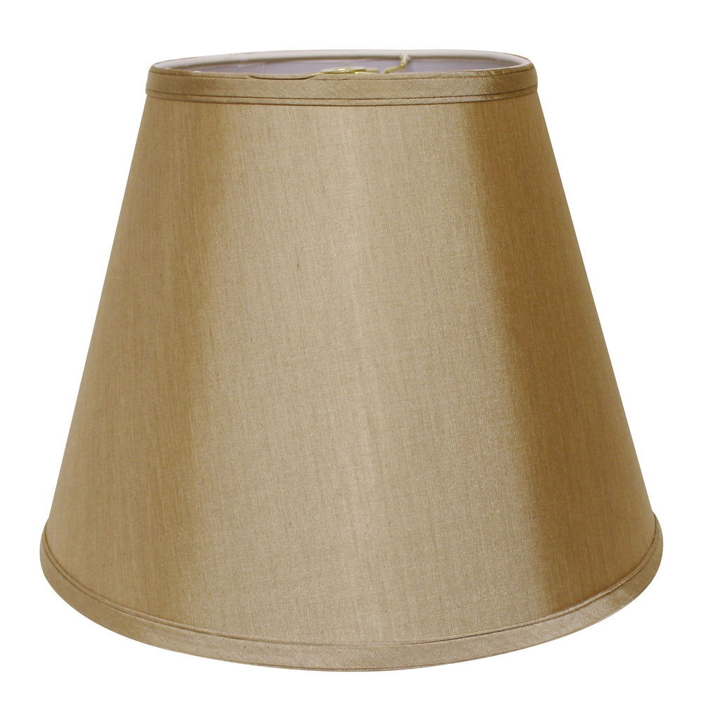 16" Pale Brown Empire Deep Slanted No Slub Lampshade - Homeroots
