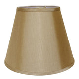 16" Pale Brown Empire Deep Slanted No Slub Lampshade - Homeroots