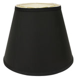 16" Black with White  Empire Deep Slanted Shantung Lampshade - Homeroots