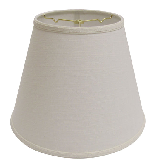 18" White Empire Deep Slanted Linen Lampshade - Homeroots
