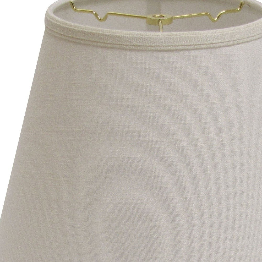 18" White Empire Deep Slanted Linen Lampshade - Homeroots - Flyclothing LLC