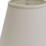 18" White Empire Deep Slanted Linen Lampshade - Homeroots