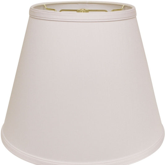 18" White Empire Deep Slanted No Slub Lampshade - Homeroots