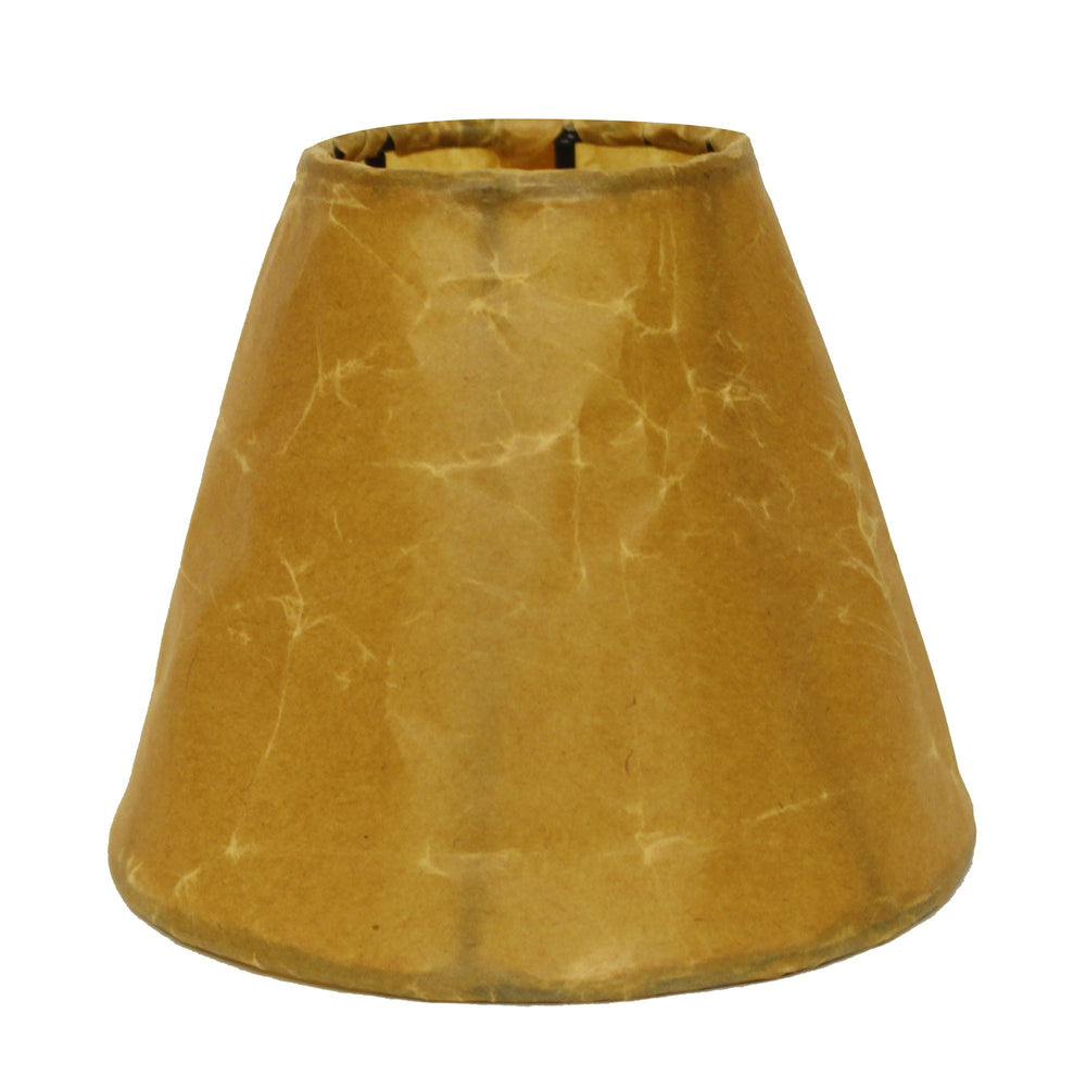 6" Brown Set of 6 Empire Slanted Chandelier Crinkle Oil Paper Lampshades - Homeroots