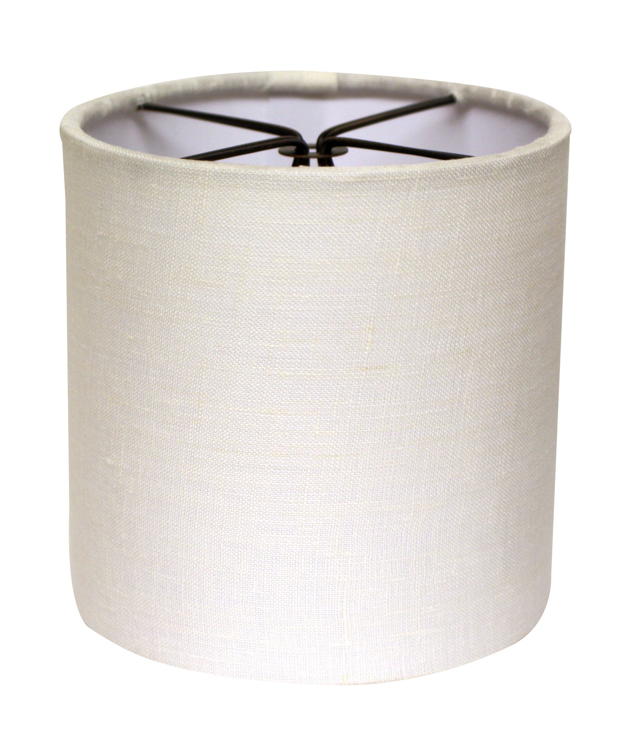 5" Snow Set of 6 Drum Chandelier Linen Lampshades - Homeroots - Flyclothing LLC